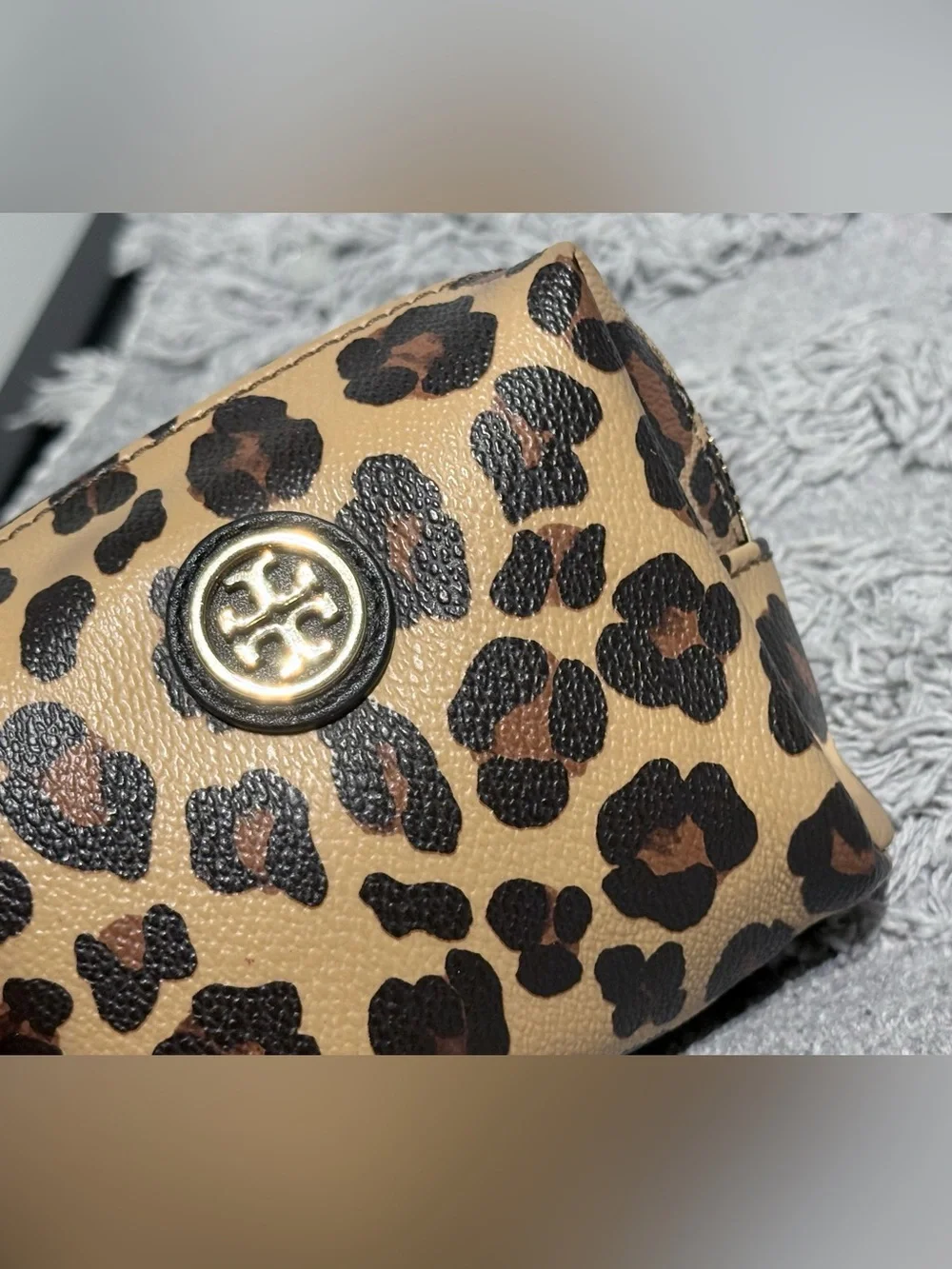 Tory Burch Leopard Print Mini Cosmetic Pouch